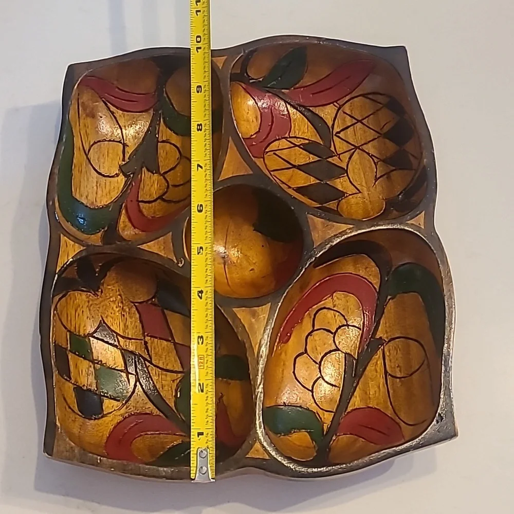 Vintage Handcrafted Wooden Tray
